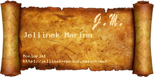Jellinek Marina névjegykártya